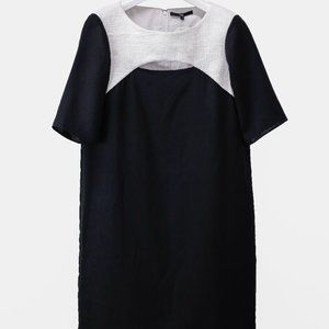 Tibi Two-Tone Peekaboo Shift Dress